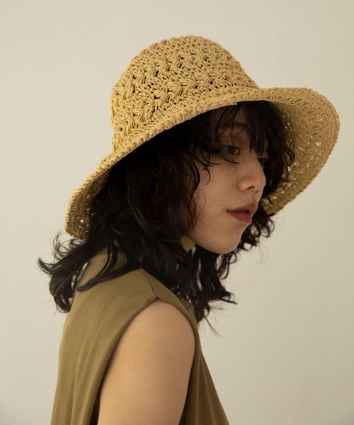 marjour(マージュール)の「HANDMADE CROCHET HAT(ハット・レディース・ライトブラウン/ナチュラル・FREE)」の9枚目の写真