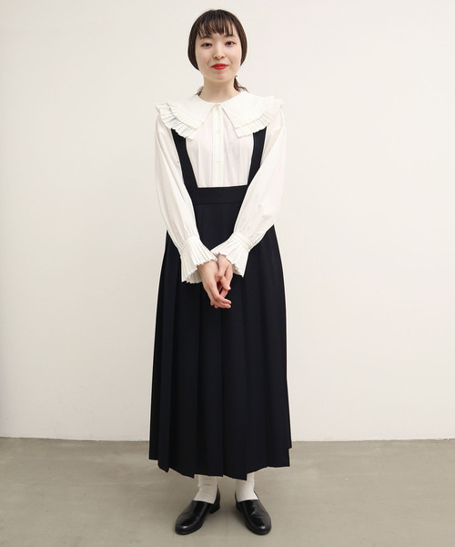 I am I in fact...（アイアムアイインファクト）の「ZAG ZAG pleats blouse（シャツ/ブラウス・レディース・ホワイト/ブラック/パープル・FREE）」の11枚目の写真
