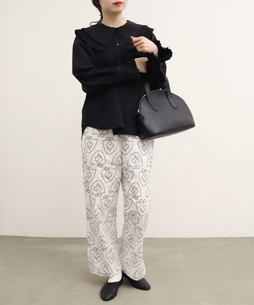 I am I in fact...（アイアムアイインファクト）の「ZAG ZAG pleats blouse（シャツ/ブラウス・レディース・ホワイト/ブラック/パープル・FREE）」の15枚目の写真