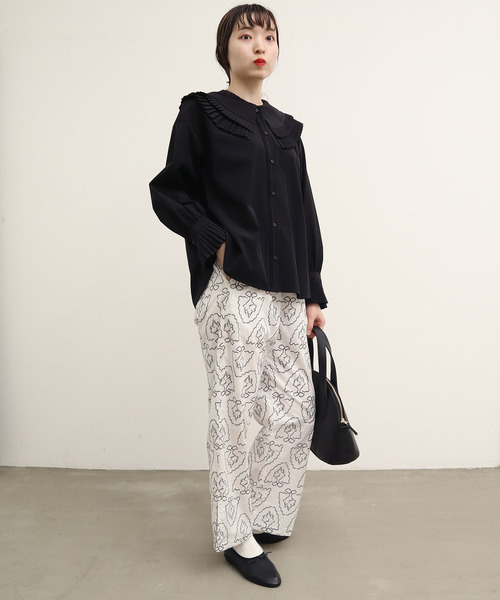 I am I in fact...（アイアムアイインファクト）の「ZAG ZAG pleats blouse（シャツ/ブラウス・レディース・ホワイト/ブラック/パープル・FREE）」の16枚目の写真