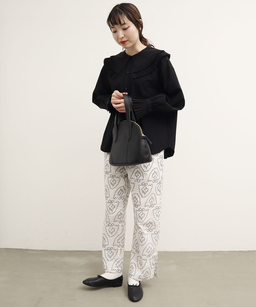 I am I in fact...（アイアムアイインファクト）の「ZAG ZAG pleats blouse（シャツ/ブラウス・レディース・ホワイト/ブラック/パープル・FREE）」の18枚目の写真