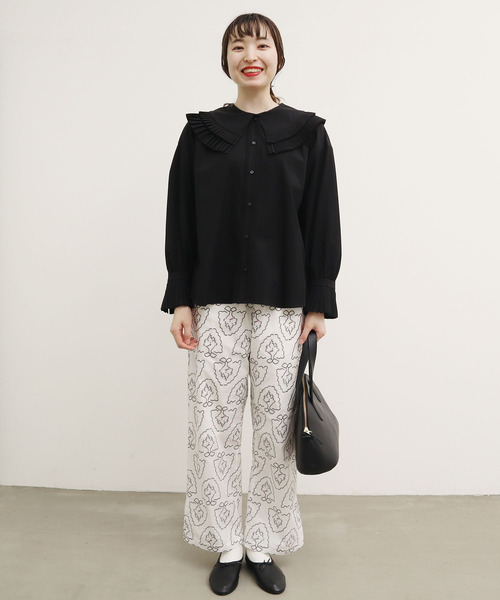 I am I in fact...（アイアムアイインファクト）の「ZAG ZAG pleats blouse（シャツ/ブラウス・レディース・ホワイト/ブラック/パープル・FREE）」の19枚目の写真