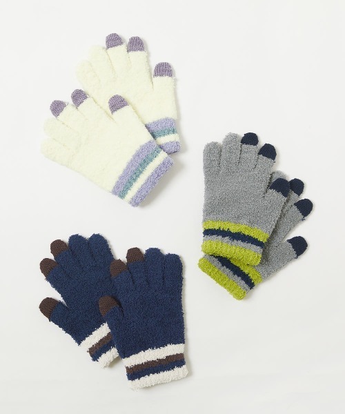 devirock(デビロック)の「スマホ対応 ニット手袋(手袋・キッズ・ネイビー/アイボリー/グレー・ONE SIZE)」の11枚目の写真
