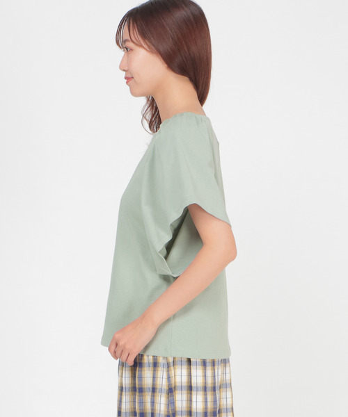 LBC(エルビーシー)の「ワイドスリーブtee(Tシャツ/カットソー・レディース・ホワイト/ミント/チャコールグレー・L/M)」の17枚目の写真