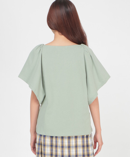 LBC(エルビーシー)の「ワイドスリーブtee(Tシャツ/カットソー・レディース・ホワイト/ミント/チャコールグレー・L/M)」の12枚目の写真