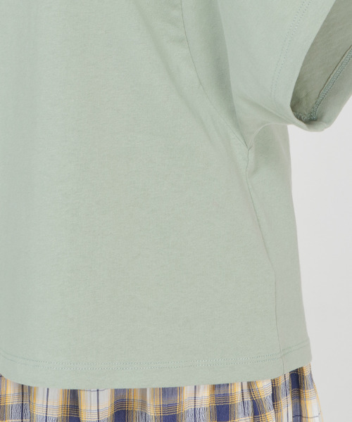 LBC(エルビーシー)の「ワイドスリーブtee(Tシャツ/カットソー・レディース・ホワイト/ミント/チャコールグレー・L/M)」の7枚目の写真