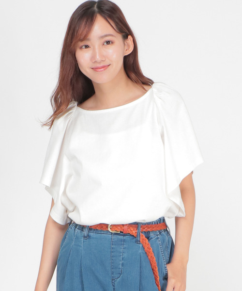 LBC(エルビーシー)の「ワイドスリーブtee(Tシャツ/カットソー・レディース・ホワイト/ミント/チャコールグレー・L/M)」の20枚目の写真