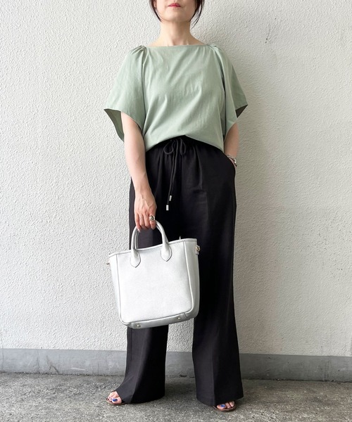 LBC(エルビーシー)の「ワイドスリーブtee(Tシャツ/カットソー・レディース・ホワイト/ミント/チャコールグレー・L/M)」の18枚目の写真