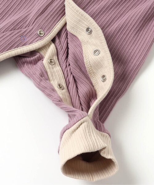 Ampersand（アンパサンド）の「premier リブカバーオール（ロンパース・キッズ・アイボリー/ピンク/ラベンダー/オリーブ/ブラウン・80/70/60）」の16枚目の写真