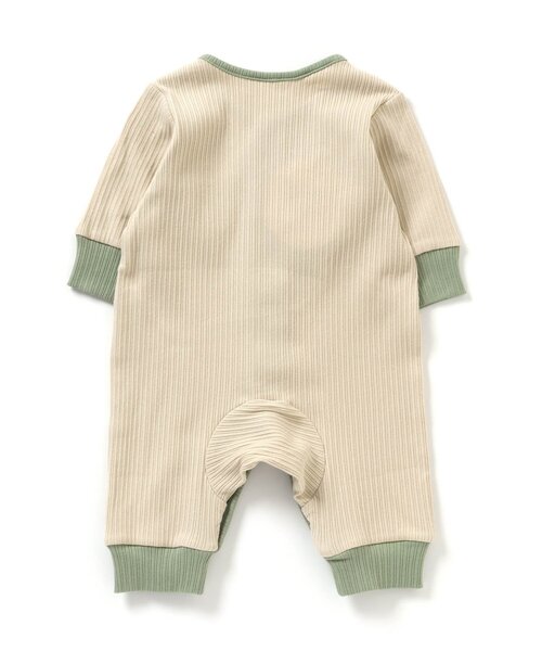 Ampersand（アンパサンド）の「premier リブカバーオール（ロンパース・キッズ・アイボリー/ピンク/ラベンダー/オリーブ/ブラウン・80/70/60）」の8枚目の写真