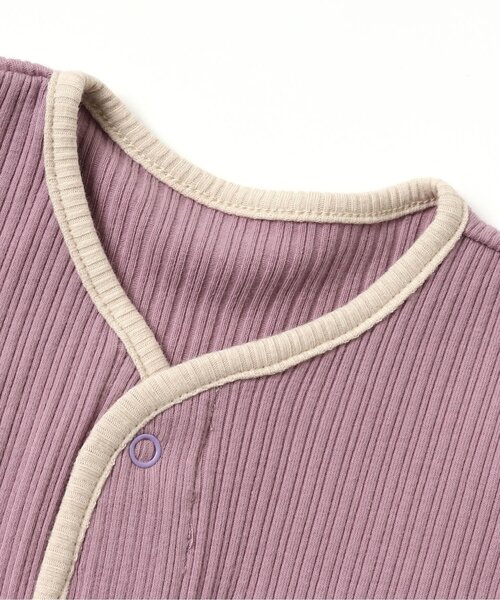 Ampersand（アンパサンド）の「premier リブカバーオール（ロンパース・キッズ・アイボリー/ピンク/ラベンダー/オリーブ/ブラウン・80/70/60）」の12枚目の写真