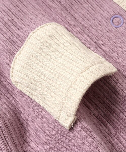 Ampersand（アンパサンド）の「premier リブカバーオール（ロンパース・キッズ・アイボリー/ピンク/ラベンダー/オリーブ/ブラウン・80/70/60）」の13枚目の写真