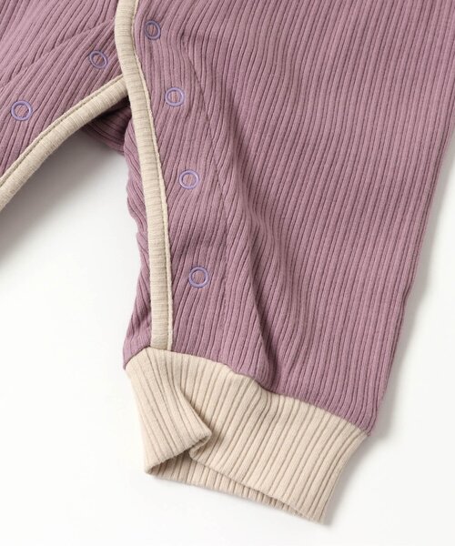 Ampersand（アンパサンド）の「premier リブカバーオール（ロンパース・キッズ・アイボリー/ピンク/ラベンダー/オリーブ/ブラウン・80/70/60）」の15枚目の写真