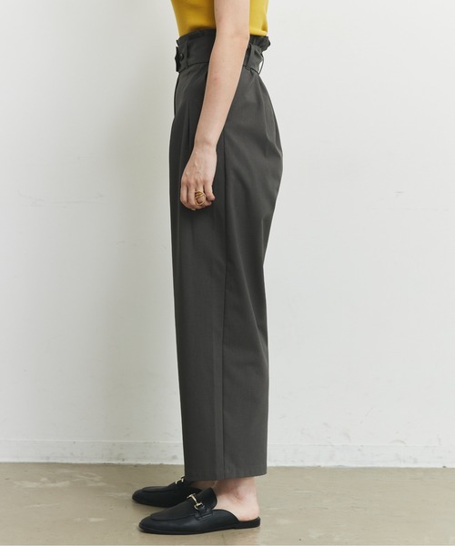 CEL ANSWER（シーイーエルアンサー）の「ハイウエストタックパンツ（スラックス・レディース・チャコールグレー/ブラック・FREE/S）」の19枚目の写真