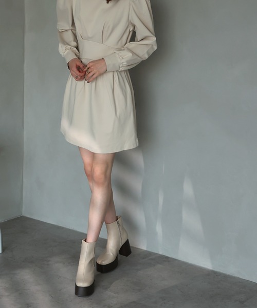 VIVIAN（ヴィヴィアン）の「厚底プラットフォームサイドゴアショートブーツ ZOZOTOWN+オフィシャルサイト限定商品（ブーツ・レディース・ベージュ/ブラウン/ブラック・LL/M/S/L）」の10枚目の写真