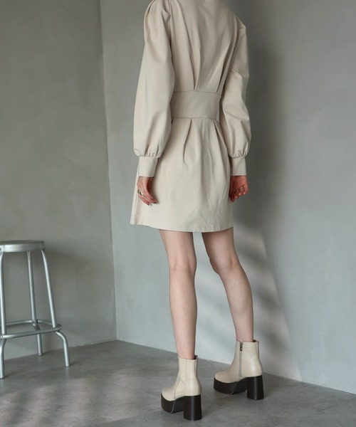 VIVIAN（ヴィヴィアン）の「厚底プラットフォームサイドゴアショートブーツ ZOZOTOWN+オフィシャルサイト限定商品（ブーツ・レディース・ベージュ/ブラウン/ブラック・LL/M/S/L）」の16枚目の写真