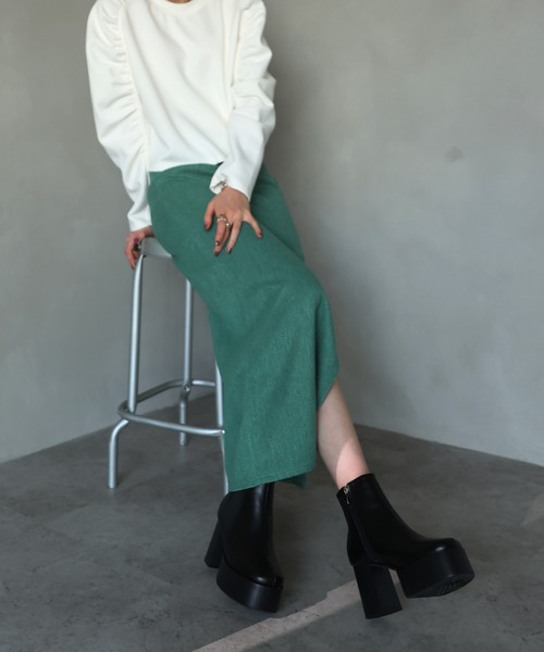 VIVIAN（ヴィヴィアン）の「厚底プラットフォームサイドゴアショートブーツ ZOZOTOWN+オフィシャルサイト限定商品（ブーツ・レディース・ベージュ/ブラウン/ブラック・LL/M/S/L）」の14枚目の写真