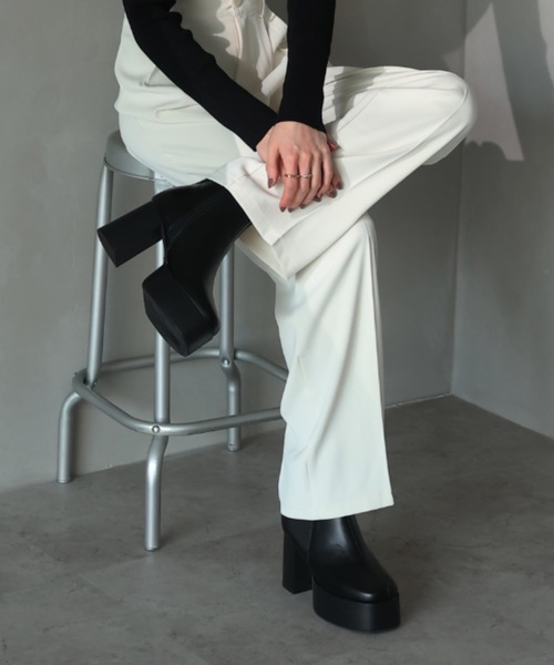 VIVIAN（ヴィヴィアン）の「厚底プラットフォームサイドゴアショートブーツ ZOZOTOWN+オフィシャルサイト限定商品（ブーツ・レディース・ベージュ/ブラウン/ブラック・LL/M/S/L）」の12枚目の写真