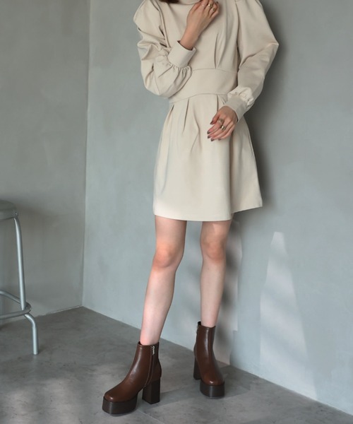 VIVIAN（ヴィヴィアン）の「厚底プラットフォームサイドゴアショートブーツ ZOZOTOWN+オフィシャルサイト限定商品（ブーツ・レディース・ベージュ/ブラウン/ブラック・LL/M/S/L）」の19枚目の写真