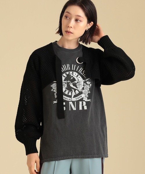 Ray BEAMS（レイビームス）の「Ray BEAMS / メッシュ アーム ボレロ（カーディガン/ボレロ・レディース・ブラック/オフホワイト/オリーブ・ONE SIZE）」の15枚目の写真