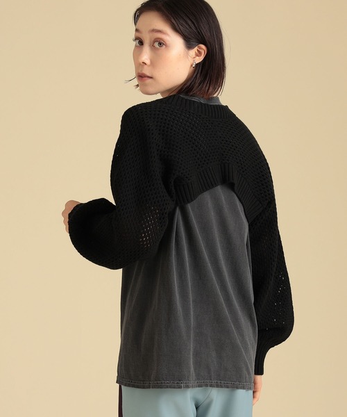 Ray BEAMS（レイビームス）の「Ray BEAMS / メッシュ アーム ボレロ（カーディガン/ボレロ・レディース・ブラック/オフホワイト/オリーブ・ONE SIZE）」の19枚目の写真