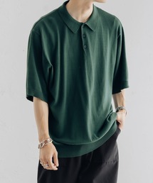 Basic Cotton Knit Polo Shirt/ベーシックコットンニットポロシャツ