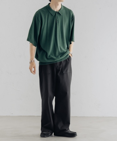 epnok(エプノック)の「Basic Cotton Knit Polo Shirt/ベーシックコットンニットポロシャツ(ポロシャツ・メンズ・ブラック/アイボリー/グリーン・MEDIUM/LARGE)」の16枚目の写真