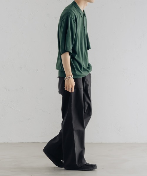 epnok(エプノック)の「Basic Cotton Knit Polo Shirt/ベーシックコットンニットポロシャツ(ポロシャツ・メンズ・ブラック/アイボリー/グリーン・MEDIUM/LARGE)」の17枚目の写真