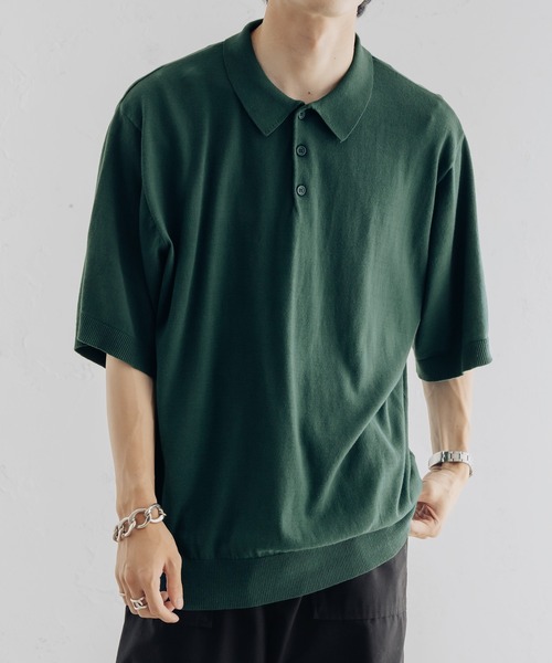 epnok(エプノック)の「Basic Cotton Knit Polo Shirt/ベーシックコットンニットポロシャツ(ポロシャツ・メンズ・ブラック/アイボリー/グリーン・MEDIUM/LARGE)」の13枚目の写真