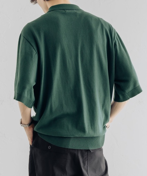 epnok(エプノック)の「Basic Cotton Knit Polo Shirt/ベーシックコットンニットポロシャツ(ポロシャツ・メンズ・ブラック/アイボリー/グリーン・MEDIUM/LARGE)」の15枚目の写真