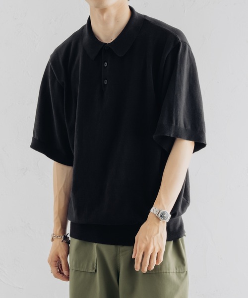epnok(エプノック)の「Basic Cotton Knit Polo Shirt/ベーシックコットンニットポロシャツ(ポロシャツ・メンズ・ブラック/アイボリー/グリーン・MEDIUM/LARGE)」の22枚目の写真