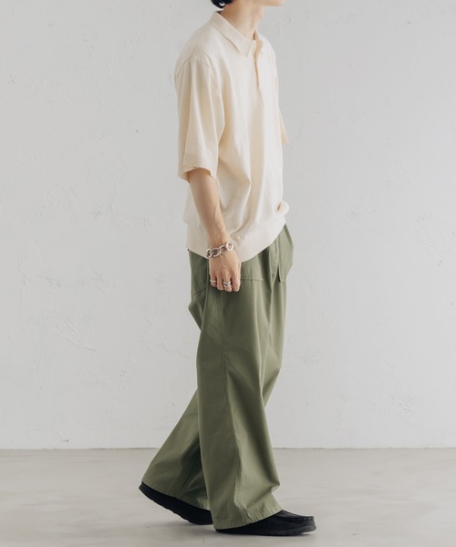 epnok(エプノック)の「Basic Cotton Knit Polo Shirt/ベーシックコットンニットポロシャツ(ポロシャツ・メンズ・ブラック/アイボリー/グリーン・MEDIUM/LARGE)」の8枚目の写真