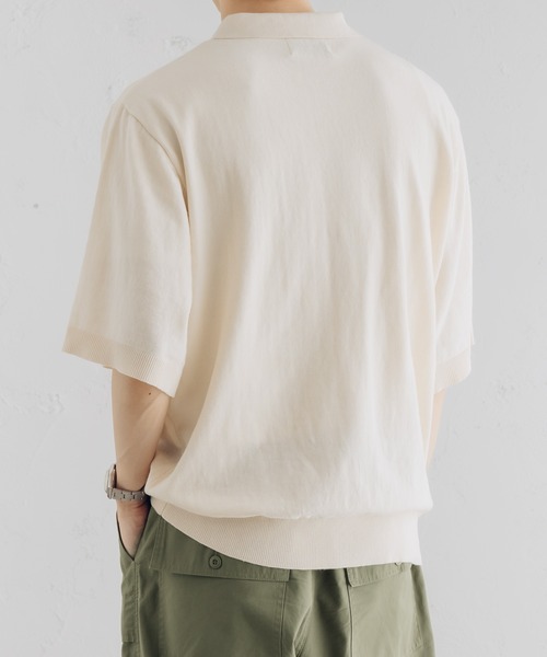 epnok(エプノック)の「Basic Cotton Knit Polo Shirt/ベーシックコットンニットポロシャツ(ポロシャツ・メンズ・ブラック/アイボリー/グリーン・MEDIUM/LARGE)」の6枚目の写真