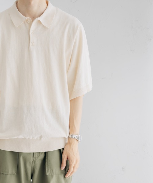 epnok(エプノック)の「Basic Cotton Knit Polo Shirt/ベーシックコットンニットポロシャツ(ポロシャツ・メンズ・ブラック/アイボリー/グリーン・MEDIUM/LARGE)」の11枚目の写真