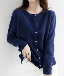 LOPASS（ロパス）の「クルーネックボタン開きニットカーディガン（カーディガン/ボレロ）」