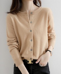 LOPASS（ロパス）の「クルーネックボタン開きニットカーディガン（カーディガン/ボレロ）」