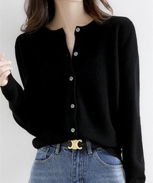 LOPASS（ロパス）の「クルーネックボタン開きニットカーディガン（カーディガン/ボレロ）」