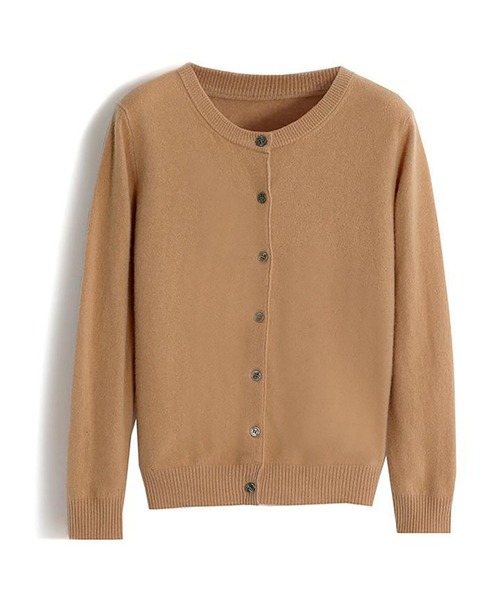 LOPASS（ロパス）の「クルーネックボタン開きニットカーディガン（カーディガン/ボレロ・レディース・ブラウン/ホワイト/グレー/ブラック/Mustard/ブルー/ネイビー・M/L）」の21枚目の写真