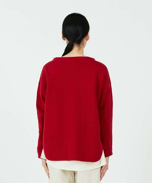 conges payes ADIEU TRISTESSE(コンジェ ペイエ アデュートリステス)の「ミラノリブシャツカットバスクシャツ(ニット/セーター・レディース・ブラック/レッド/グレー・FREE)」の19枚目の写真