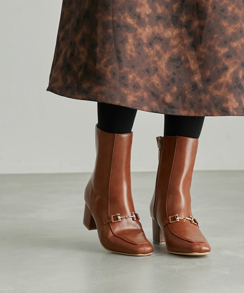 ROPE' PICNIC（ロペピクニック）の「スクエアビットミドル丈モカシンブーツ（ブーツ・レディース・ブラック/ブラウン系その他3・23.5cm/24.5cm/23.0cm/24.0cm）」の13枚目の写真