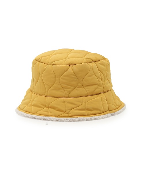 ROPE' PICNIC（ロペピクニック）の「【KIDS】ボア×中わたキルティング切り替えハット（ハット・キッズ・カーキ/マスタード・FREE）」の3枚目の写真