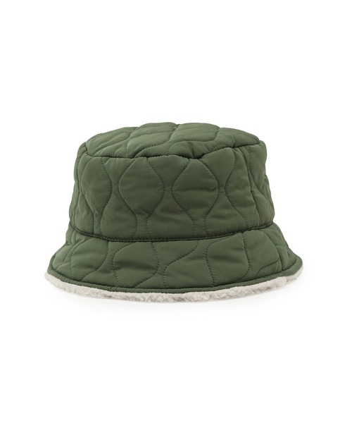 ROPE' PICNIC（ロペピクニック）の「【KIDS】ボア×中わたキルティング切り替えハット（ハット・キッズ・カーキ/マスタード・FREE）」の4枚目の写真