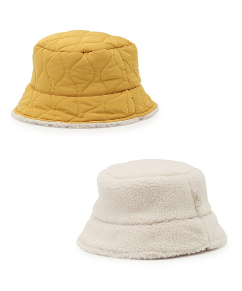 ROPE' PICNIC（ロペピクニック）の「【KIDS】ボア×中わたキルティング切り替えハット（ハット・キッズ・カーキ/マスタード・FREE）」の14枚目の写真