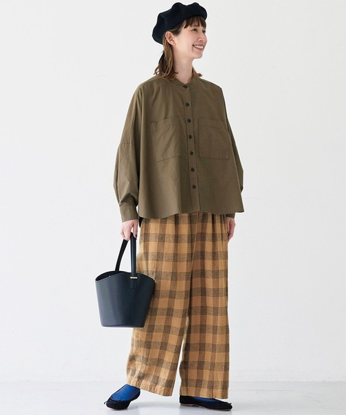 Sunny clouds（サニークラウズ）の「サニークラウズ　チェックのブカブカパン〈レディース〉（その他パンツ・レディース・ブラウン系その他・NM/MEDIUM/LARGE/X-LARGE/XX-LARGE）」の8枚目の写真