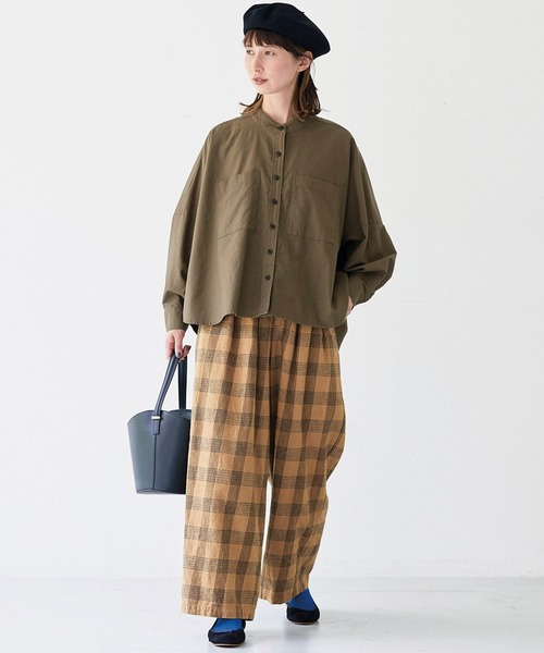 Sunny clouds（サニークラウズ）の「サニークラウズ　チェックのブカブカパン〈レディース〉（その他パンツ・レディース・ブラウン系その他・NM/MEDIUM/LARGE/X-LARGE/XX-LARGE）」の3枚目の写真