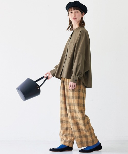 Sunny clouds（サニークラウズ）の「サニークラウズ　チェックのブカブカパン〈レディース〉（その他パンツ・レディース・ブラウン系その他・NM/MEDIUM/LARGE/X-LARGE/XX-LARGE）」の4枚目の写真