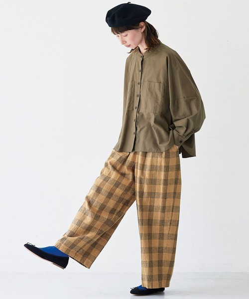 Sunny clouds（サニークラウズ）の「サニークラウズ　チェックのブカブカパン〈レディース〉（その他パンツ・レディース・ブラウン系その他・NM/MEDIUM/LARGE/X-LARGE/XX-LARGE）」の2枚目の写真