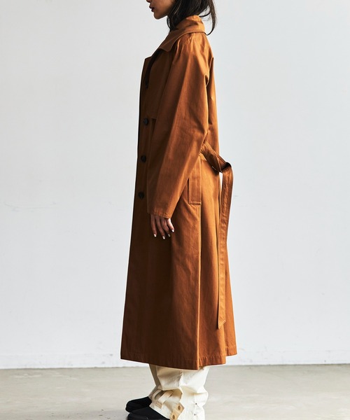 FIG&VIPER(フィグアンドバイパー)の「ステンカラースタンドトレンチコート(トレンチコート・レディース・ブラウン/カーキ・FREE)」の10枚目の写真