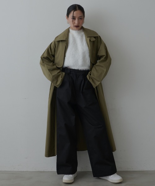 FIG&VIPER(フィグアンドバイパー)の「ステンカラースタンドトレンチコート(トレンチコート・レディース・ブラウン/カーキ・FREE)」の16枚目の写真