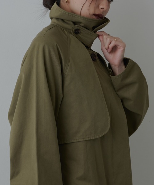 FIG&VIPER(フィグアンドバイパー)の「ステンカラースタンドトレンチコート(トレンチコート・レディース・ブラウン/カーキ・FREE)」の22枚目の写真